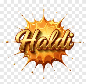 Haldi Splash Design PNG