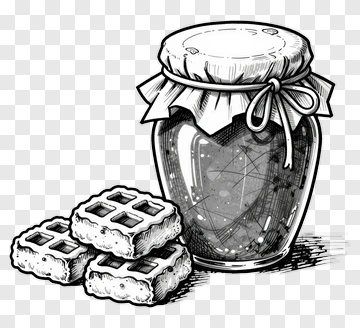 Jar Of Preserves With Cookies PNG