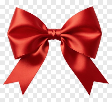 Red Satin Bow PNG