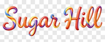 Colorful Sugar Hill Text Design PNG