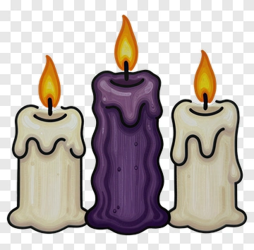 Colorful Candles With Flames PNG