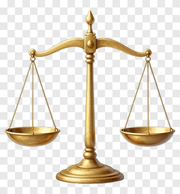 Golden Balance Scale PNG