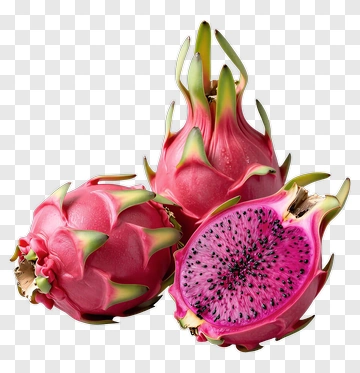 Dragon Fruit With Pink Skin And Purple Flesh PNG
