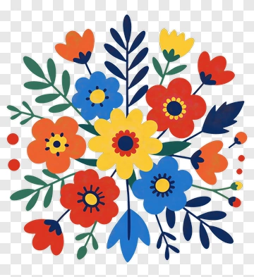 Colorful Floral Bouquet PNG