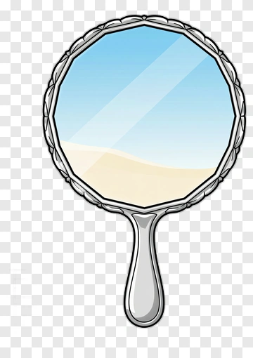 Handheld Mirror Reflecting A Blue Sky PNG