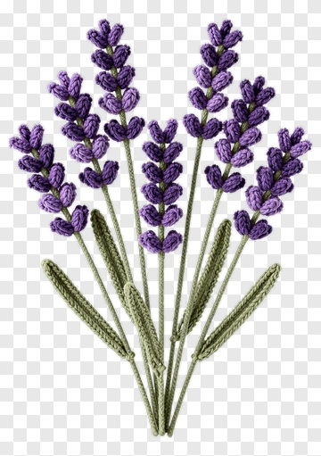 Felt Lavender Bouquet PNG