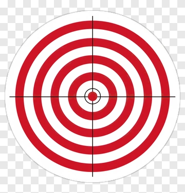 Red Target With Concentric Circles PNG