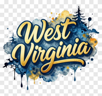 West Virginia Artistic Text Design PNG