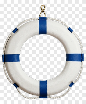 Lifebuoy With Blue Straps PNG