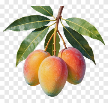Ripe Mangoes On A Branch PNG