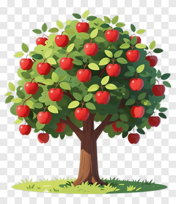 Colorful Apple Tree PNG