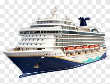 3D Cruise Ship PNG