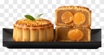 Mooncake With Egg Yolk Filling PNG