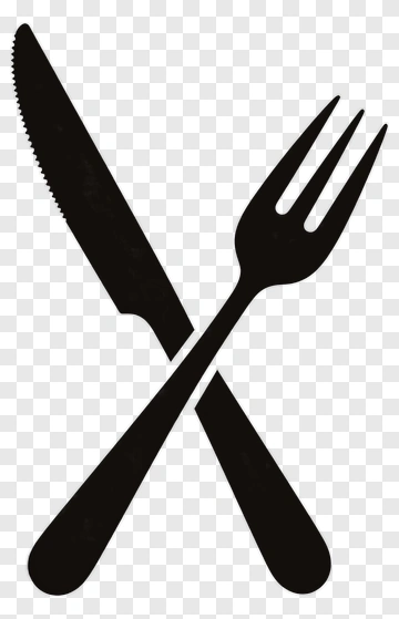 Knife And Fork Crossed Silhouette PNG