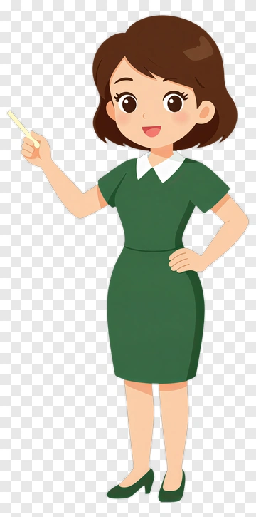 Cartoon Teacher Pointing With A Stick PNG