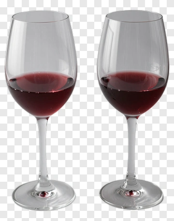 Wine Glasses With Red Wine PNG