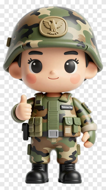 Cartoon Soldier Giving A Thumbs Up PNG