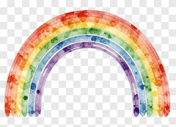 Colorful Watercolor Rainbow PNG
