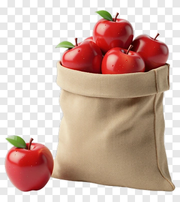 Bag Of Red Apples PNG