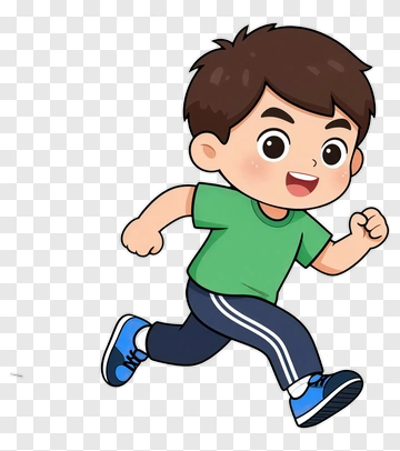 Cartoon Boy Running PNG