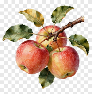 Red Apples On A Branch PNG