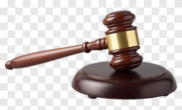 Wooden Gavel On A Sound Block PNG