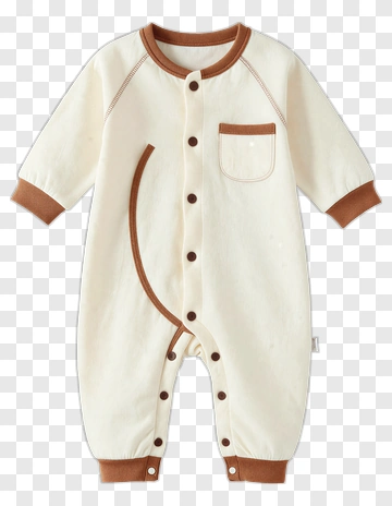 Baby Pajamas With Brown Accents PNG