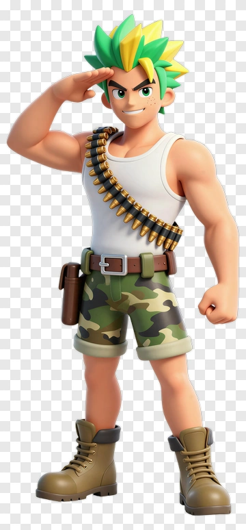 Cartoon Soldier Saluting PNG