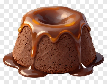 Chocolate Cake With Dripping Sauce PNG