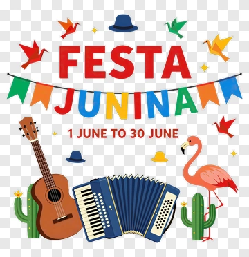 Festa Junina Celebration With Guitar And Accordion PNG