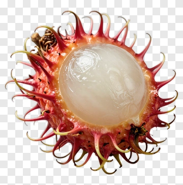 Rambutan Fruit With Spiky Skin PNG
