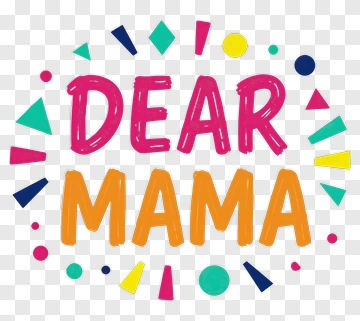 Dear Mama Greeting Card Design PNG