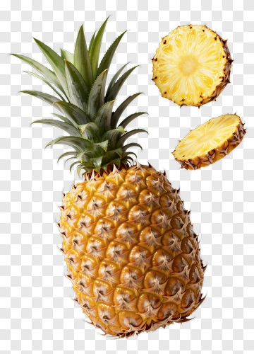 Pineapple With Slices PNG
