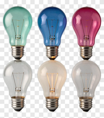 Colorful Light Bulbs PNG