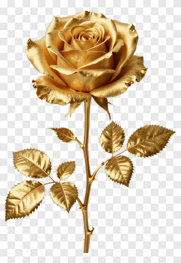 Golden Rose PNG