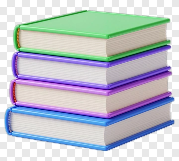 Stack Of Colorful Books PNG