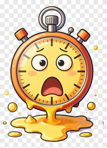 Cartoon Stopwatch With A Surprised Face PNG