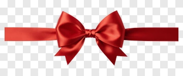Red Satin Bow PNG