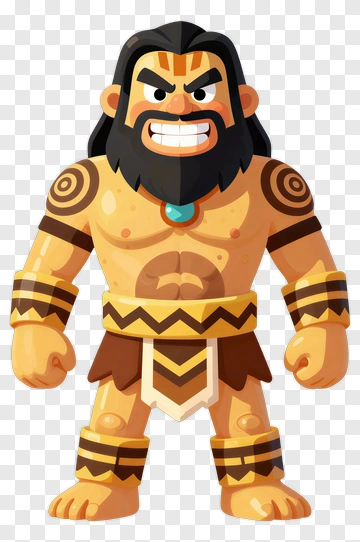 Cartoon Warrior Character PNG