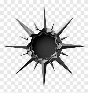 Black Spiked Hole PNG