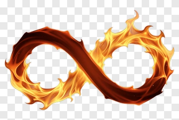 Flaming Infinity Symbol PNG