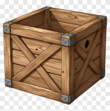 Wooden Storage Box PNG