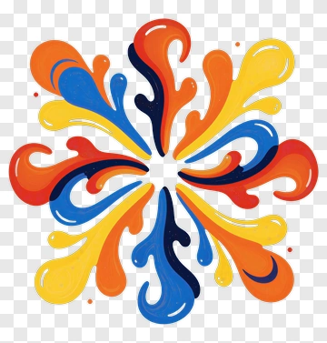 Colorful Splash Design PNG
