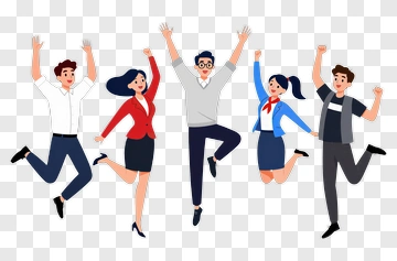 Happy Business Team Celebrating Together PNG