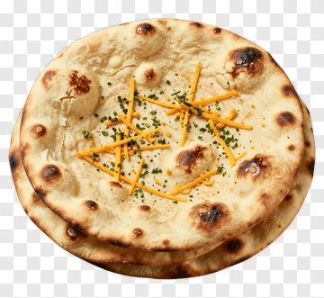 Cheesy Naan Bread With Herbs PNG