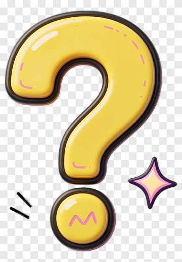 Yellow Question Mark With Sparkle PNG