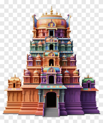 Colorful Temple Structure PNG