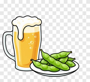 Beer And Edamame PNG