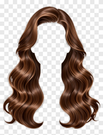 Long Wavy Brown Hair PNG
