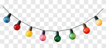 Colorful String Of Decorative Lights PNG